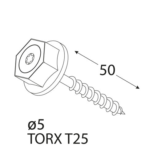 DOMAX SDCS 50 skrutka do dreva rozmer