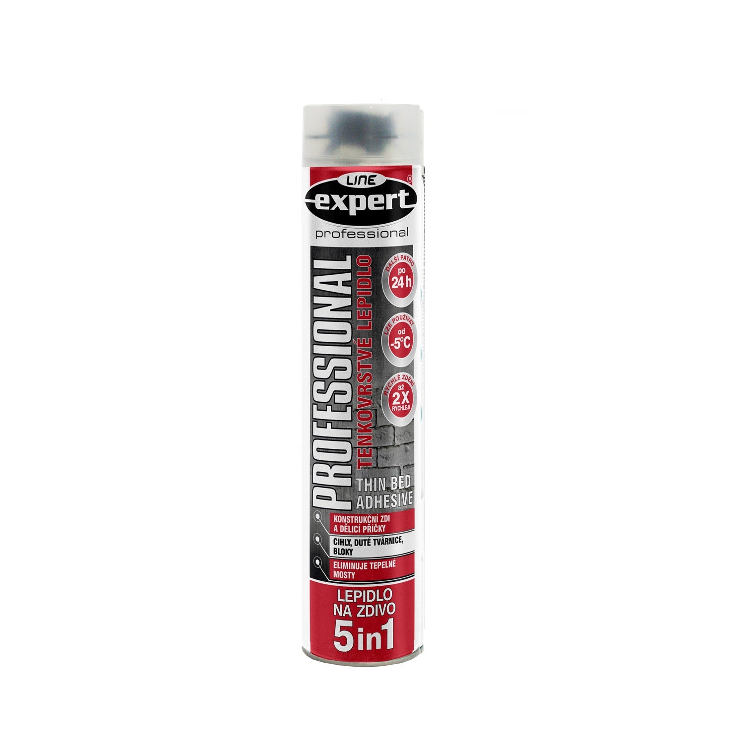 EXPERT LINE PROFESSIONAL tenkovrstvé PUR lepidlo na murivo 5v1 750 ml