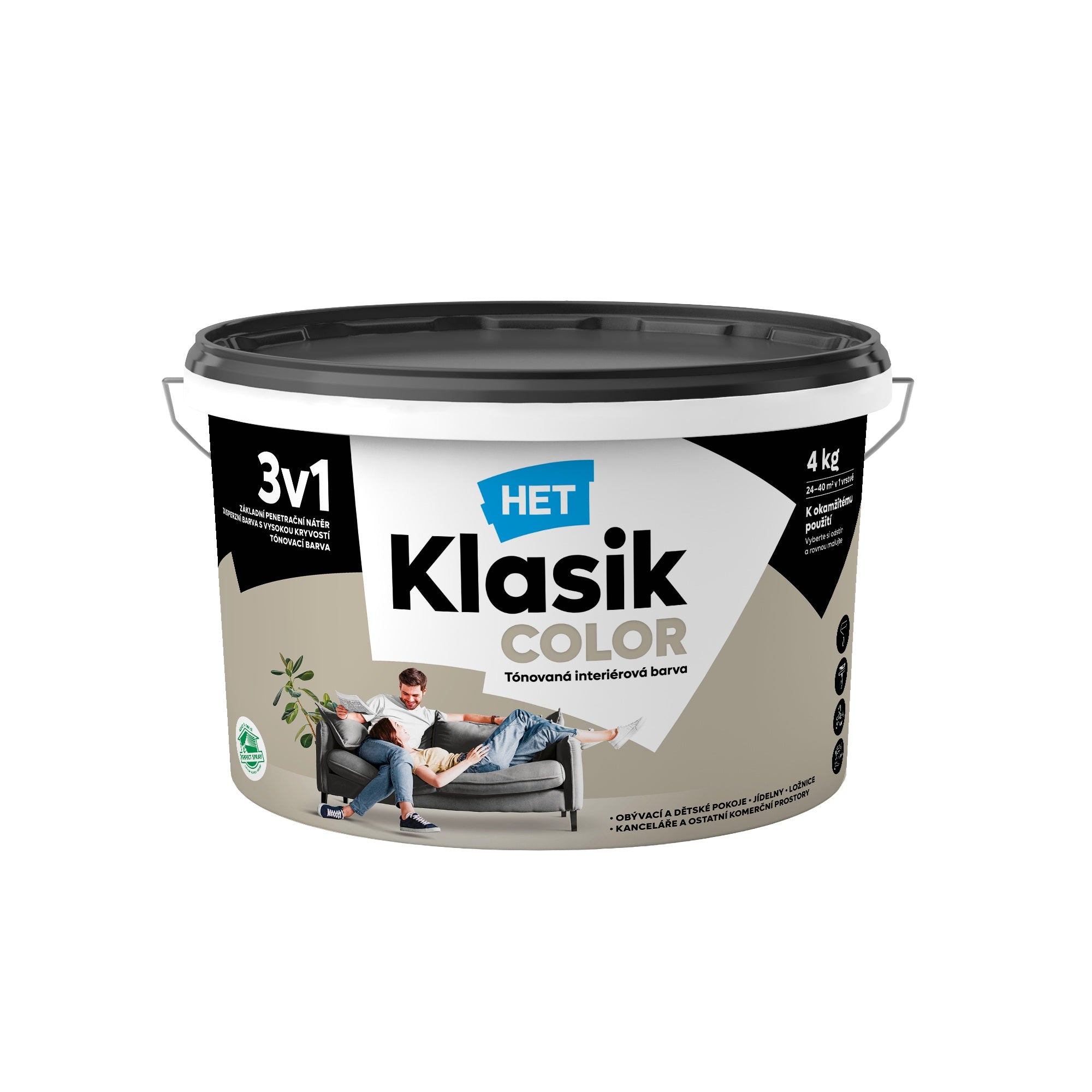 HET Klasik COLOR tónovaná interiérová akrylátová disperzná farba na stenu_KC0187_4kg