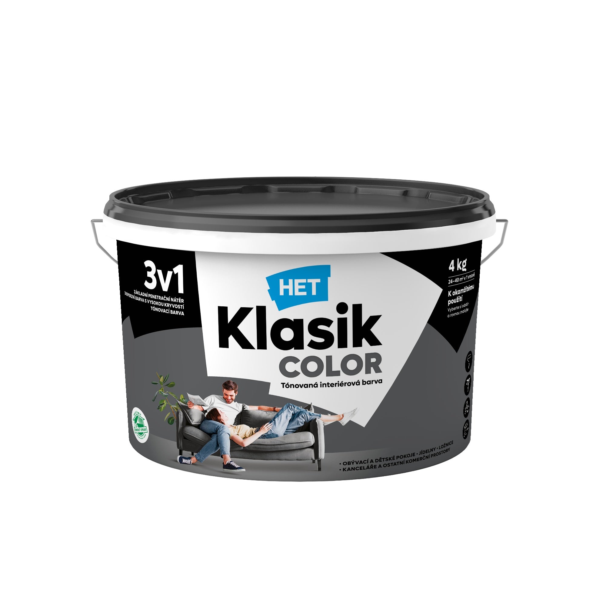 HET Klasik COLOR tónovaná interiérová akrylátová disperzná farba na stenu_KC0158_4kg