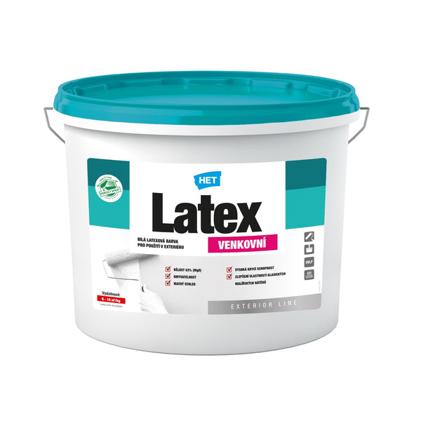 HET Latex VONKAJŠÍ biela umývateľná latexová exteriérová farba 5 kg