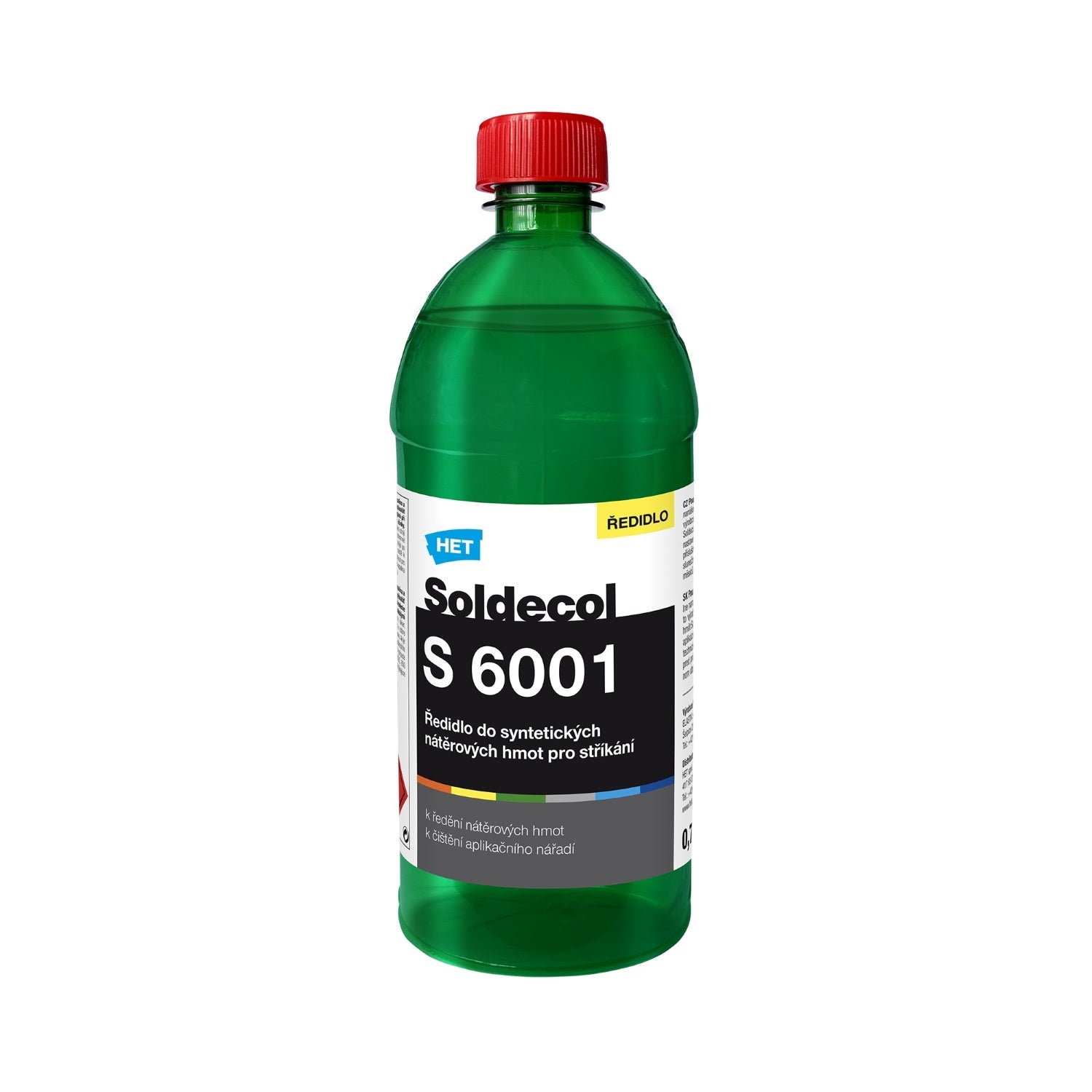 HET Soldecol S 6001 riedidlo do syntetických náterových hmôt s rýchlim zasychaním 0,5 l