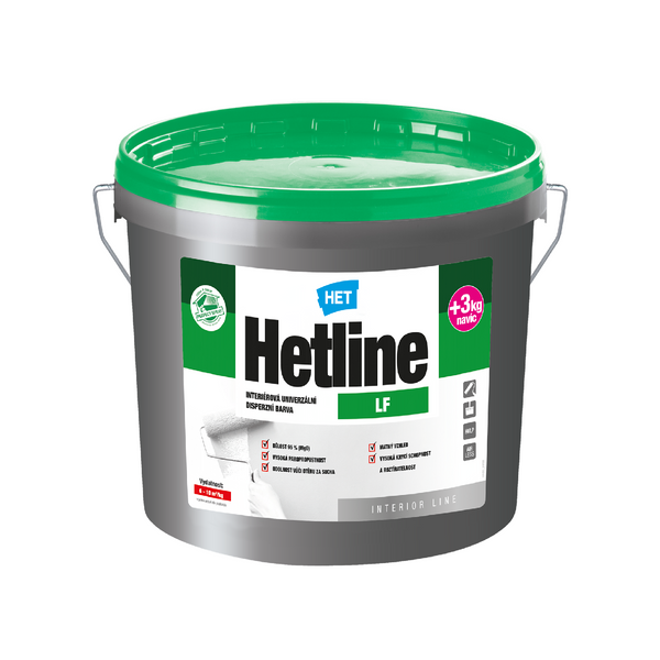 HET Hetline LF biela disperzná akrylátová interiérová farba na stenu 15+3 kg
