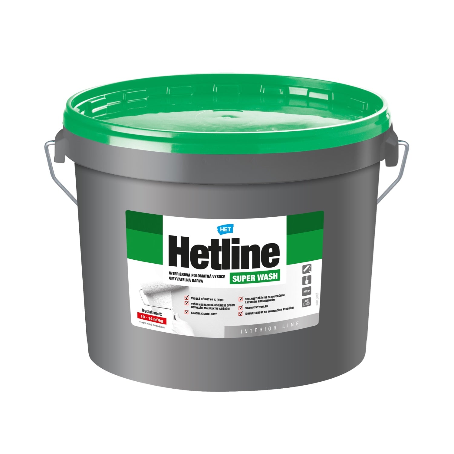 HET Hetline Super Wash interiérová akrylátová vysoko umývateľná farba 12 kg