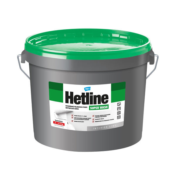 HET Hetline SUPER WASH biela interiérová umývateľná farba na stenu 12 kg