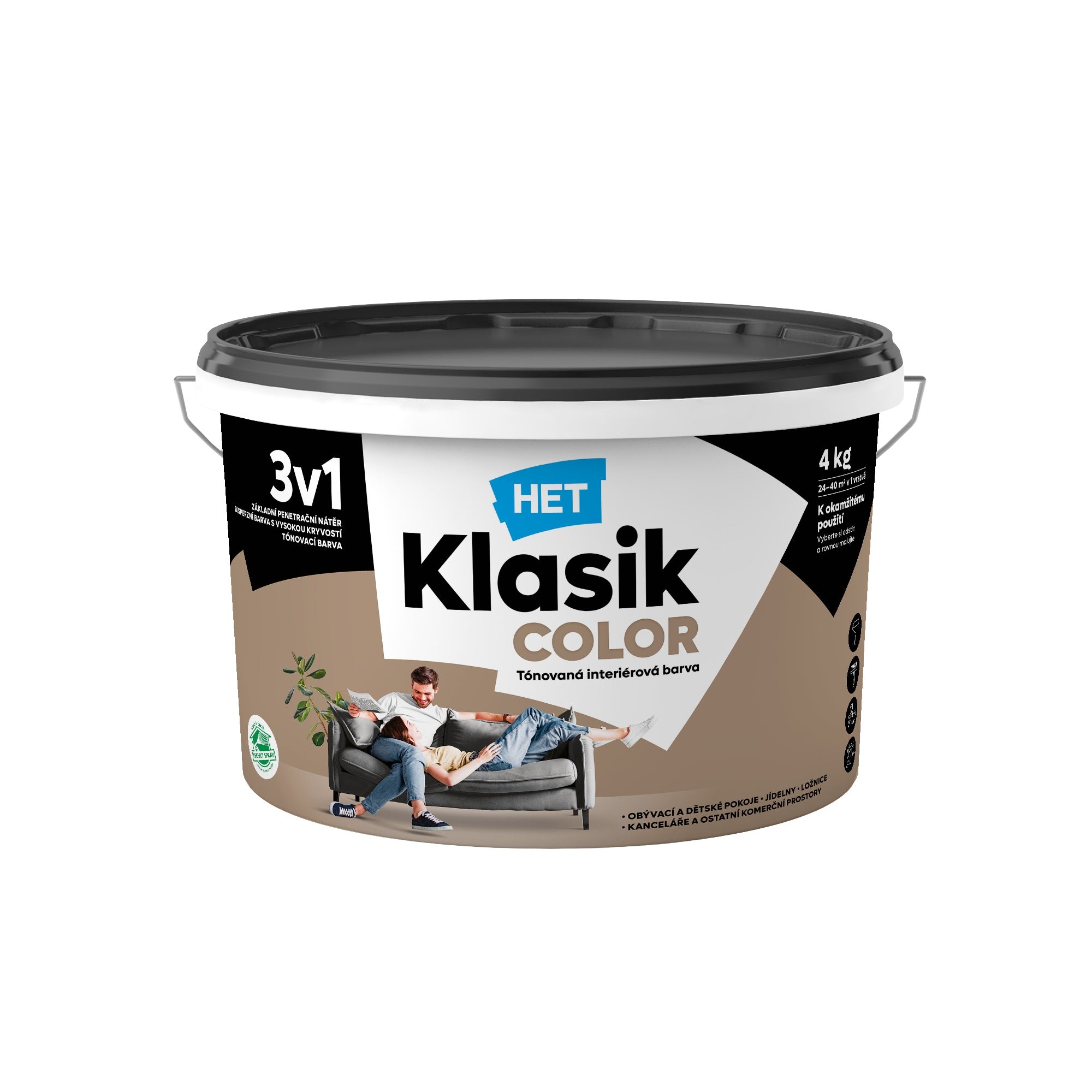 HET Klasik COLOR tónovaná interiérová akrylátová disperzná farba na stenu_4kg_0257