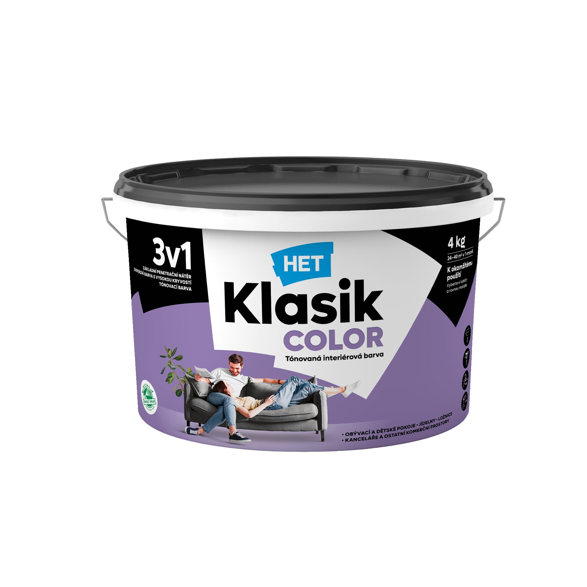 HET Klasik COLOR tónovaná interiérová akrylátová disperzná farba na stenu_4kg_0347