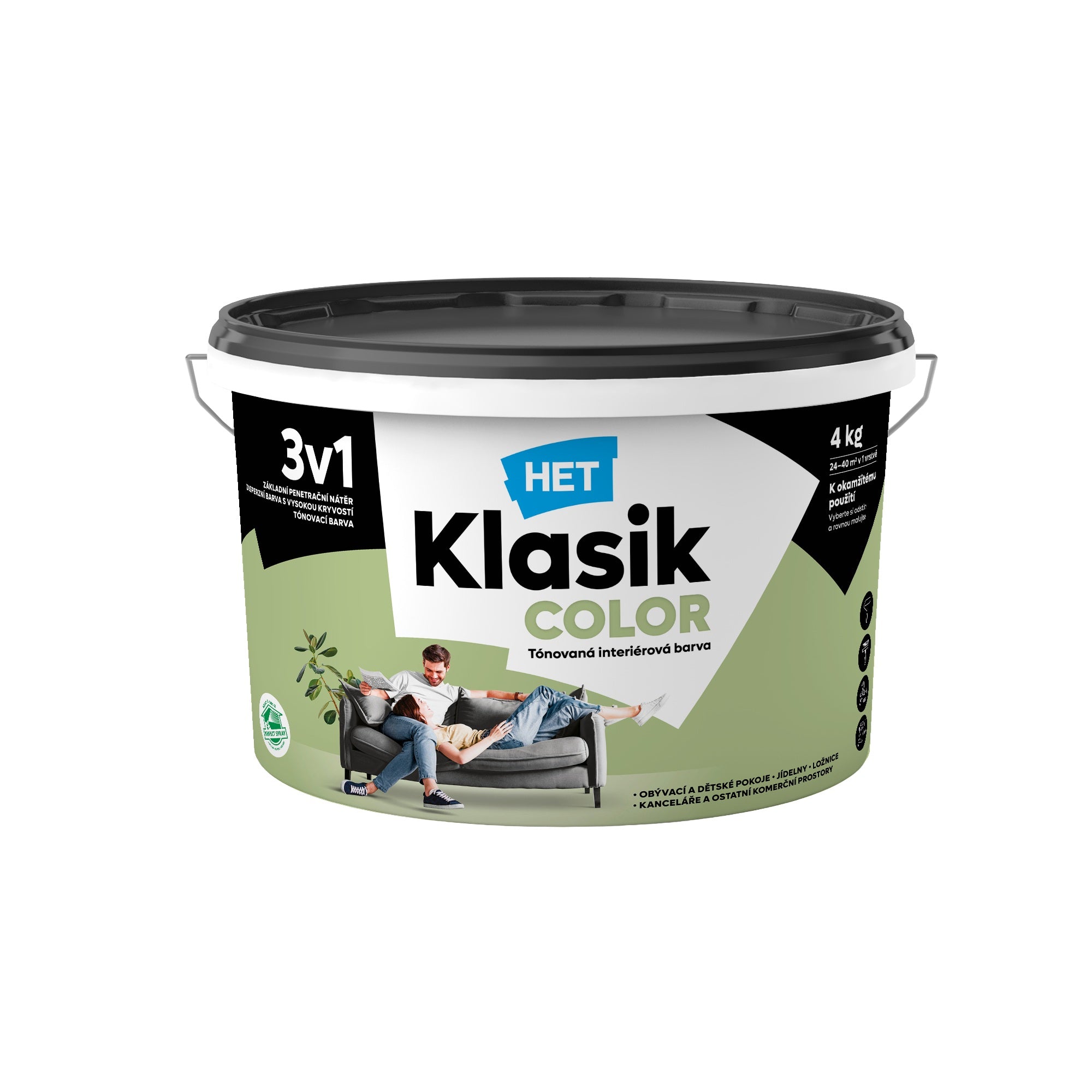 HET Klasik COLOR tónovaná interiérová akrylátová disperzná farba na stenu_4kg_0477