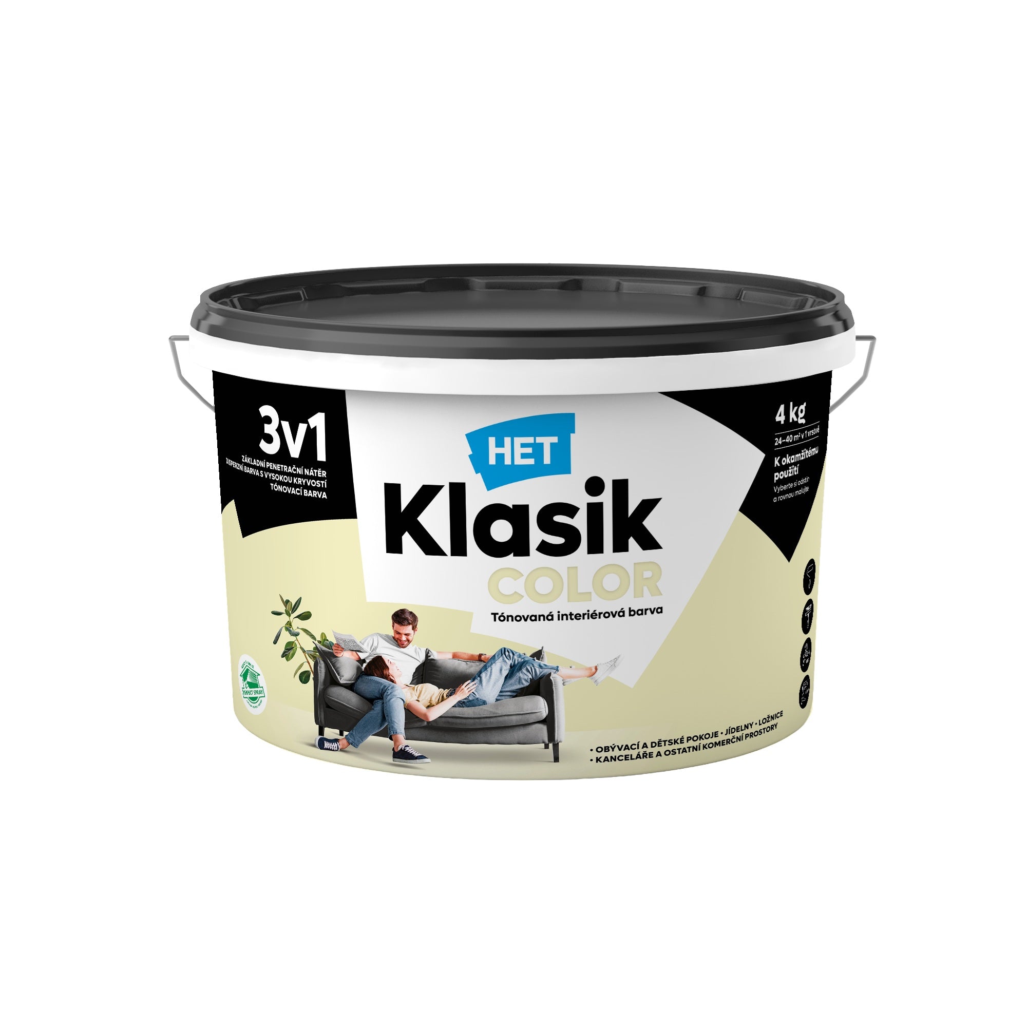 HET Klasik COLOR tónovaná interiérová akrylátová disperzná farba na stenu_4kg_0637