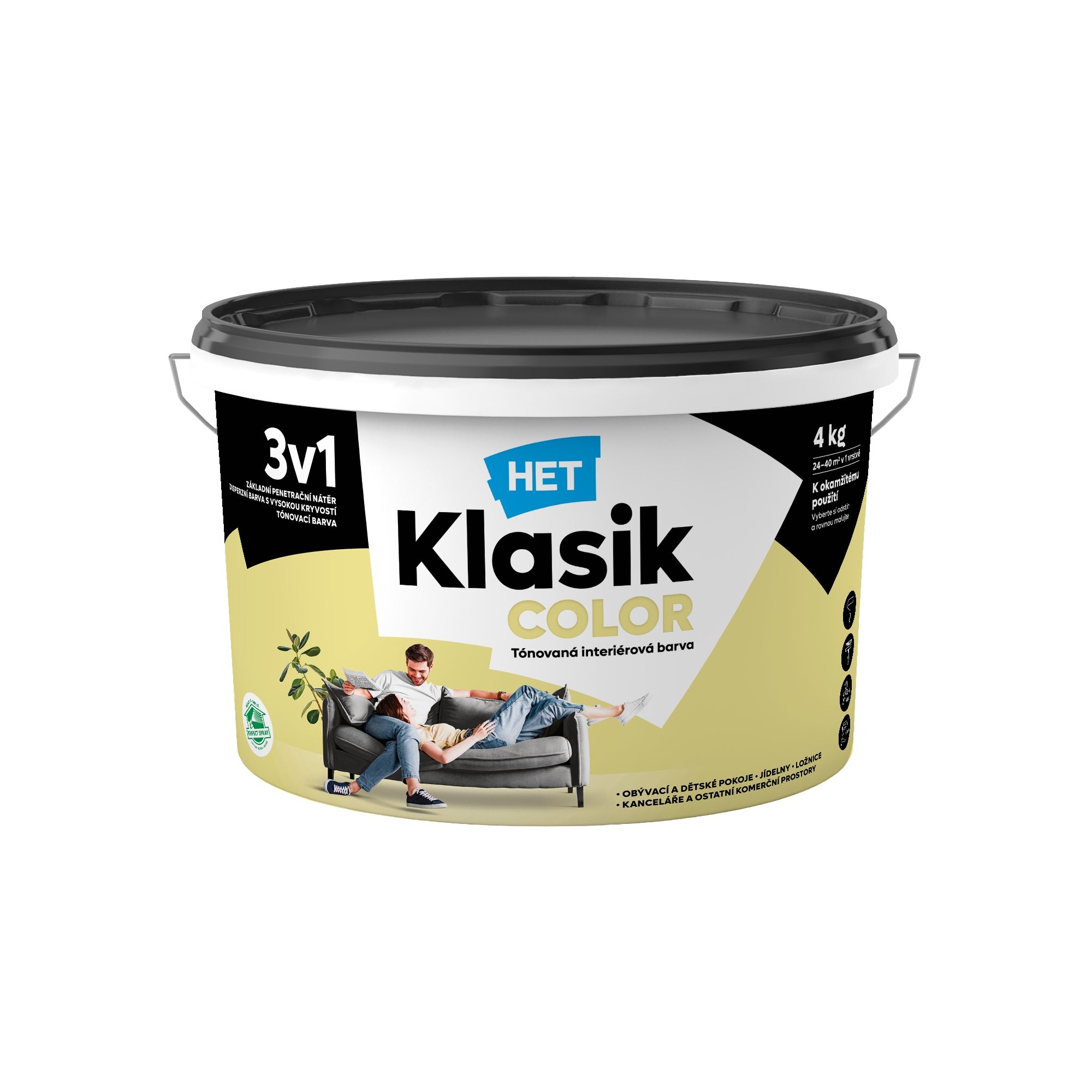 HET Klasik COLOR tónovaná interiérová akrylátová disperzná farba na stenu_4kg_0658