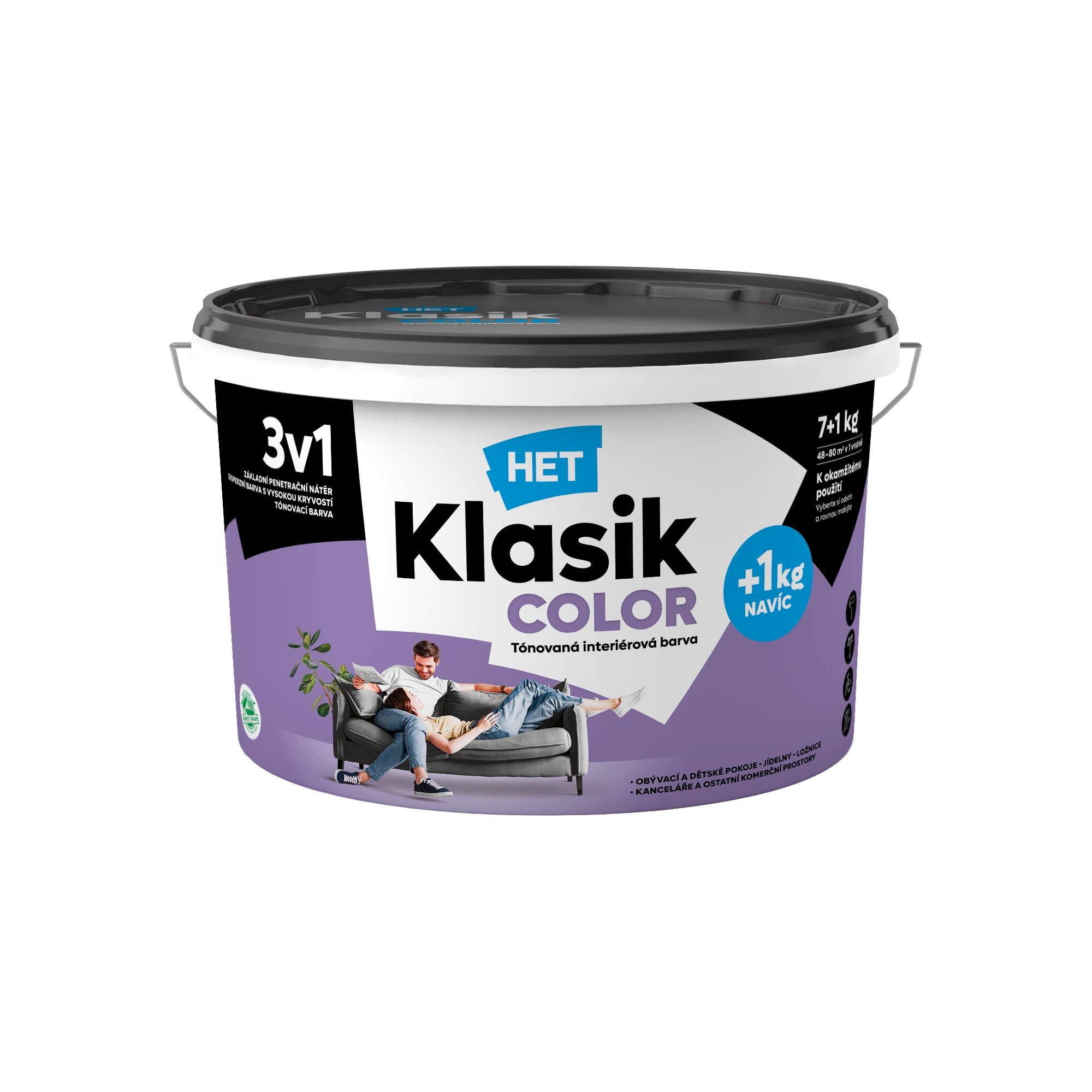 HET Klasik COLOR tónovaná interiérová akrylátová disperzná farba na stenu_7+1kg_0307
