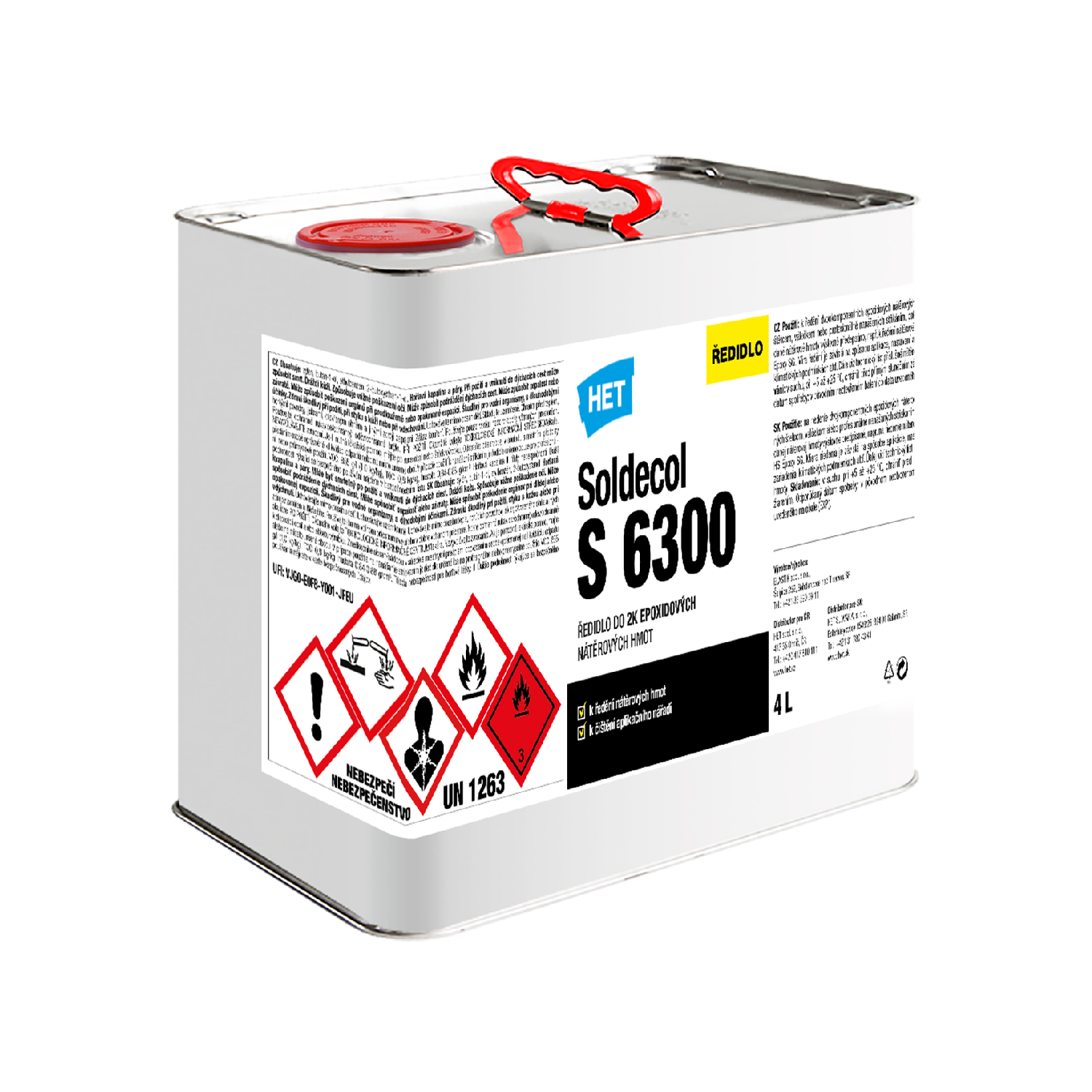 HET SOLDECOL S 6300 riedidlo do epoxidových farieb 0,7 l