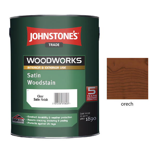 JOHNSTONE'S Satin Woodstain hrubovrstvá lazúra na drevo - orech