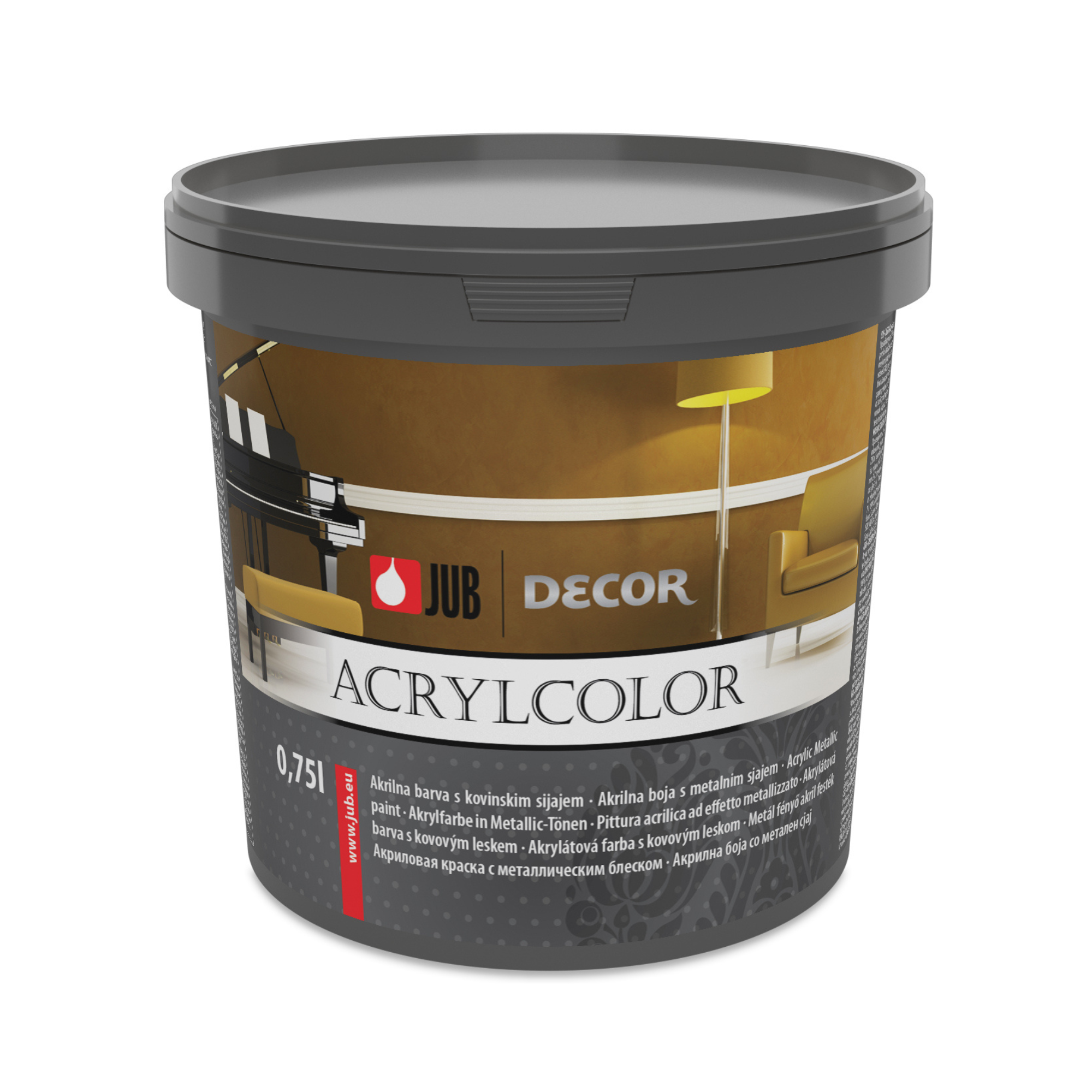 JUB DECOR Acrylcolor akrylátová metalická farba 0,75 l