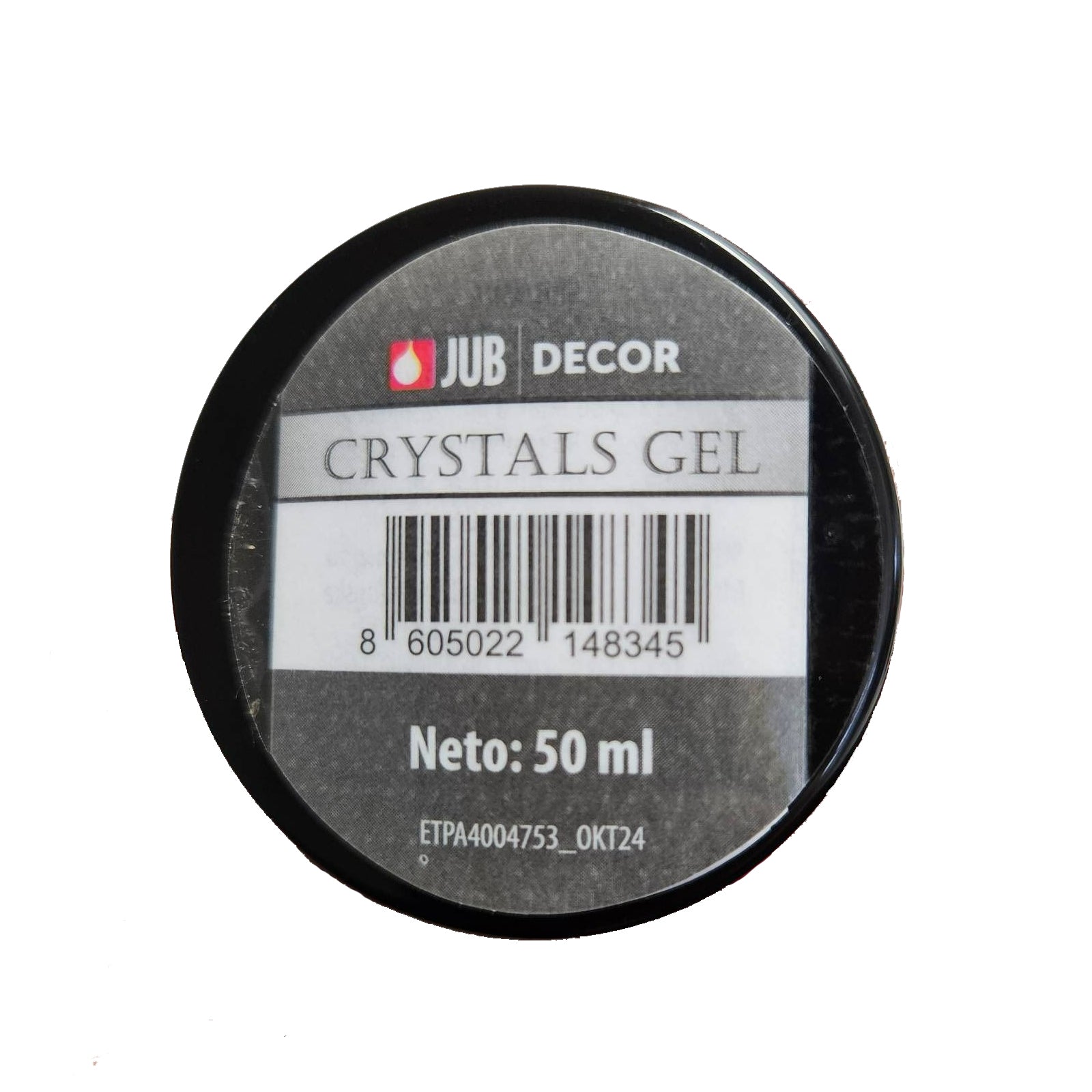 JUB DECOR Crystals Strieborné dekoratívne trblietky v géli_ukážka2