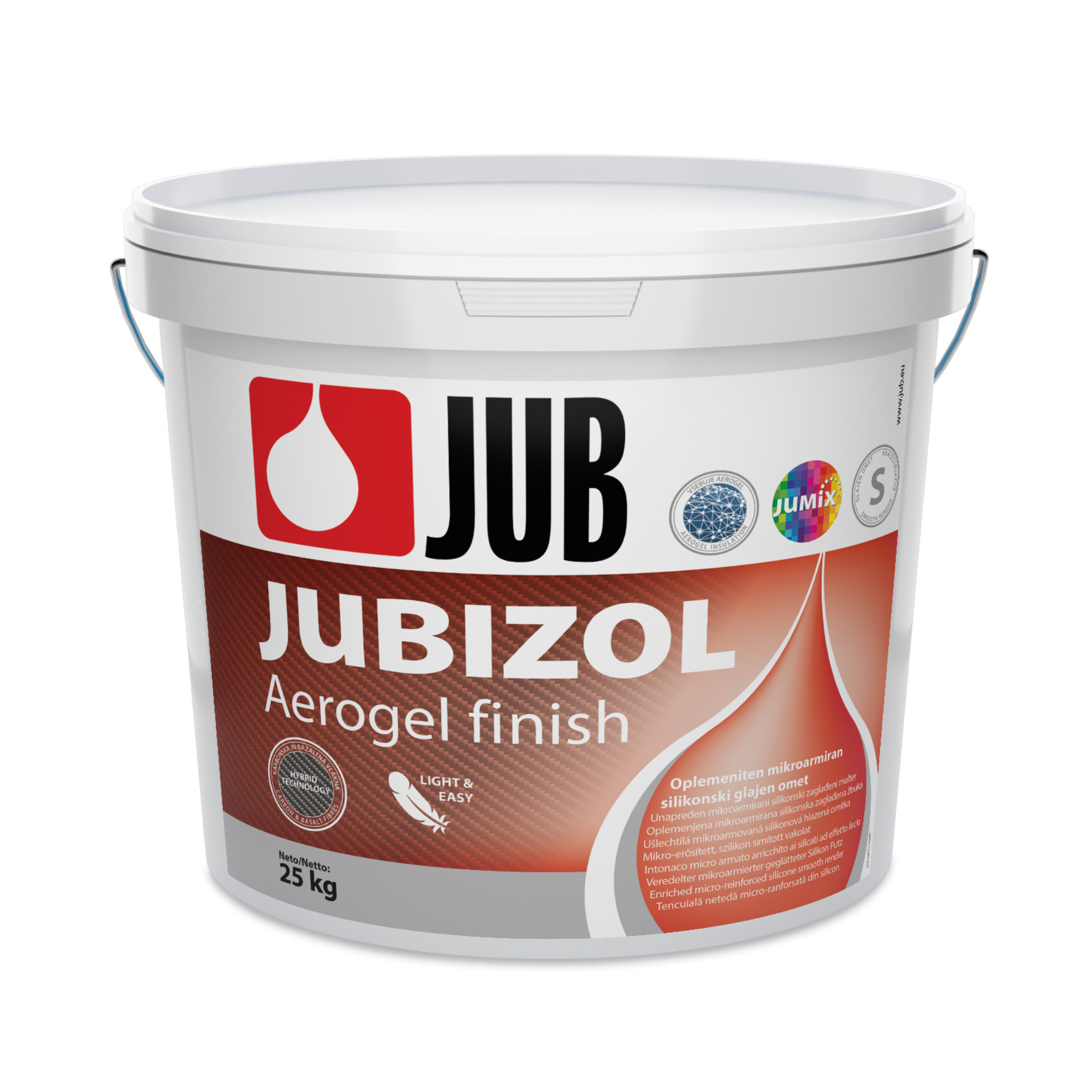 JUB JUBIZOL Aerogel finish S 1.5 a 2.0 mikroarmovaná silikónová hladená omietka