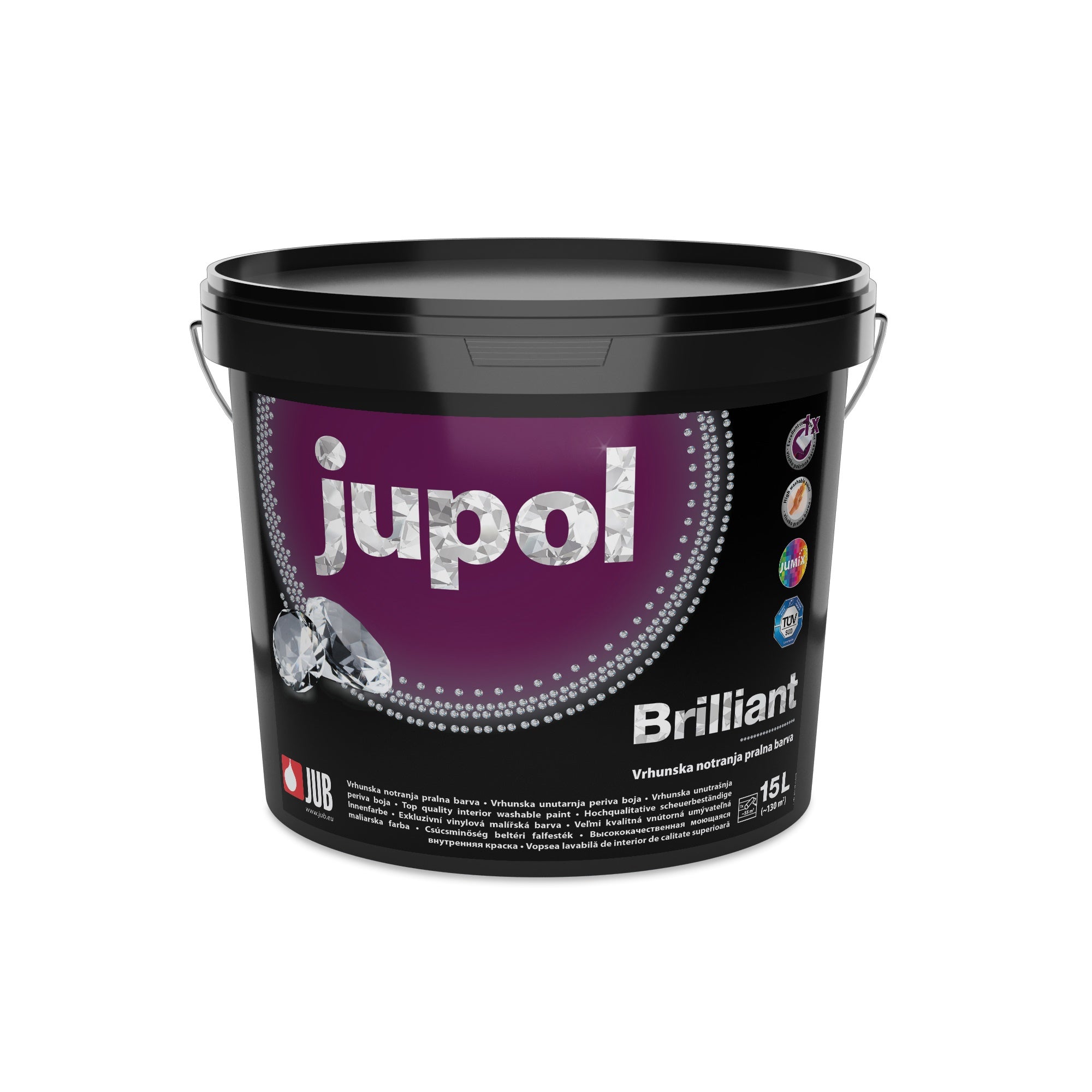 JUB JUPOL Brilliant vnútorná umývateľná maliarska farba 15 l