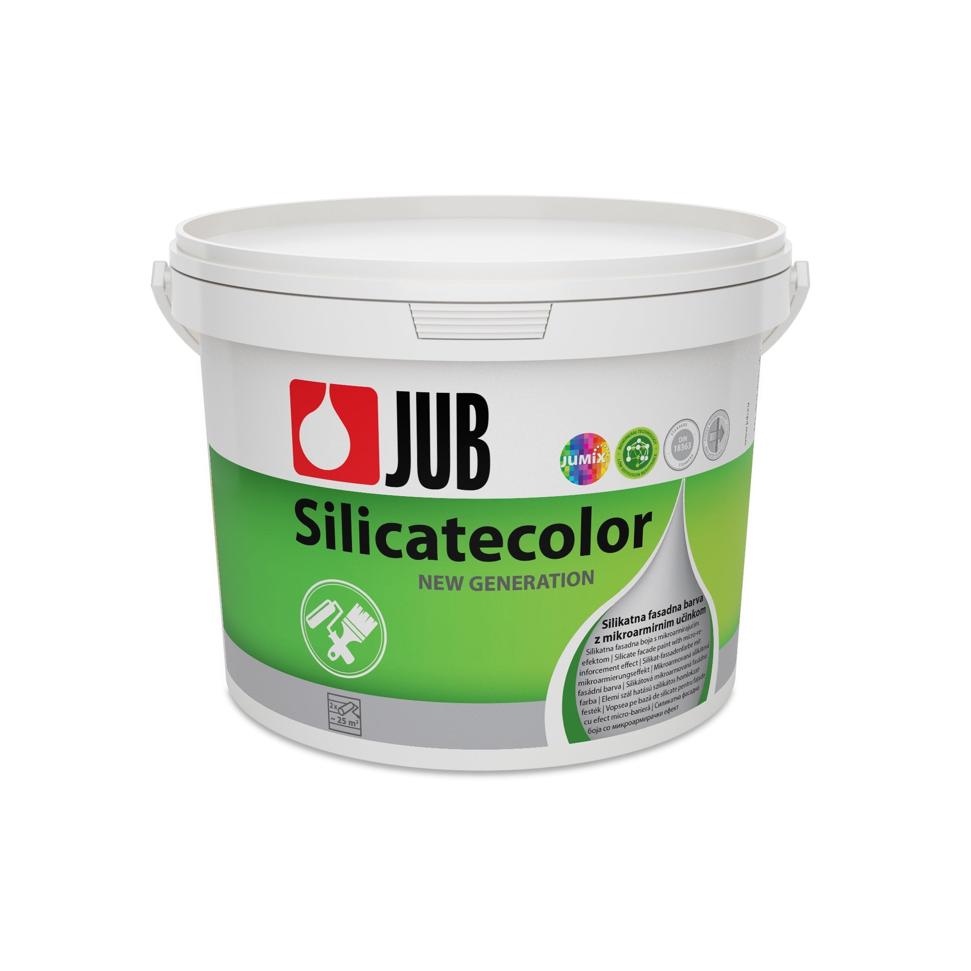 JUB Silicatecolor mikroarmovaná silikátová fasádna farba 5 l