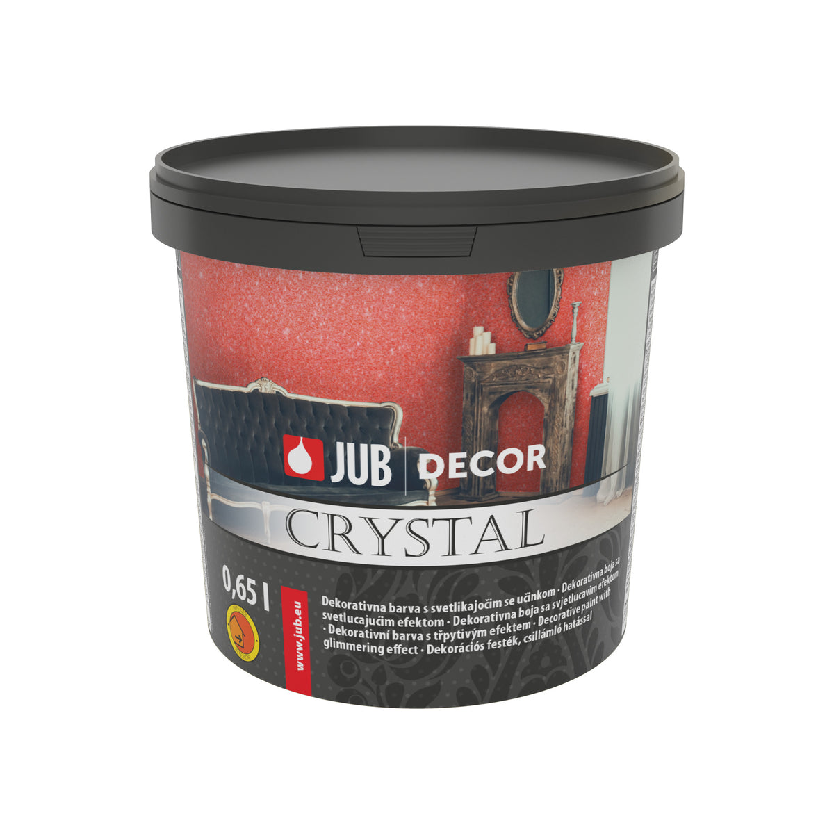 JUB DECOR Crystal dekoratívna interiérová biela farba s trblietavým efektom 0.65 l