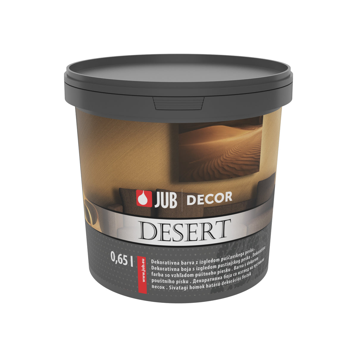 JUB DECOR DESERT dekoratívna interiérová maliarska farba s pieskovým efektom 0,65 l Gold