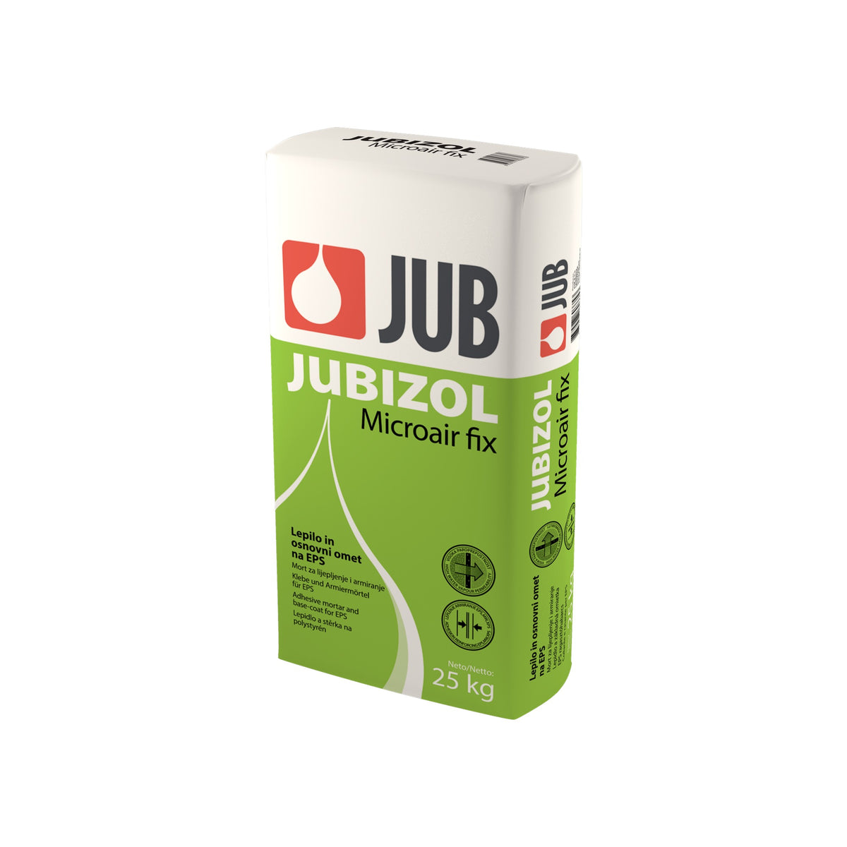 JUB JUBIZOL Microair fix Biela paropriepustná lepiaca malta a základná omietka na polystyrén 25 kg