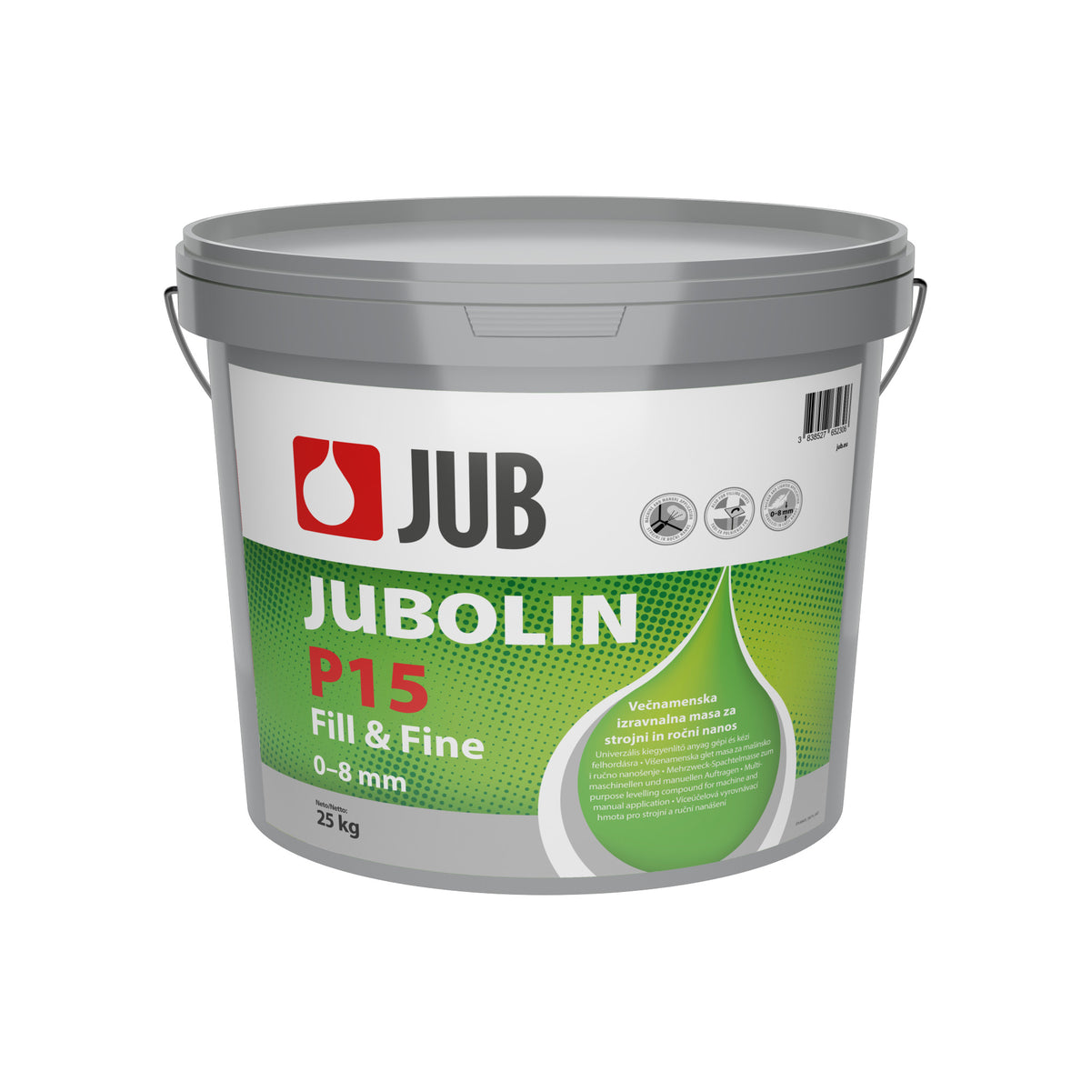 JUB JUBOLIN P15 Fill & Fine biely hrubovrstvý viacúčelový tmel na sadrokartón 25 kg