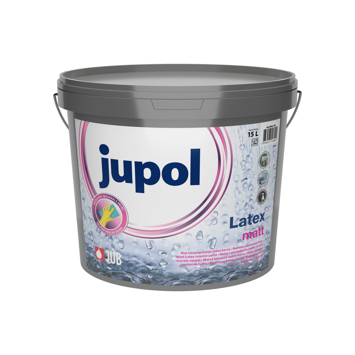 JUB JUPOL Latex matt vnútorná umývateľná maliarska farba 15 l