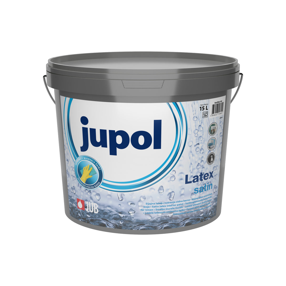 JUB JUPOL Latex satin umývateľná vnútorná maliarska farba 15 l