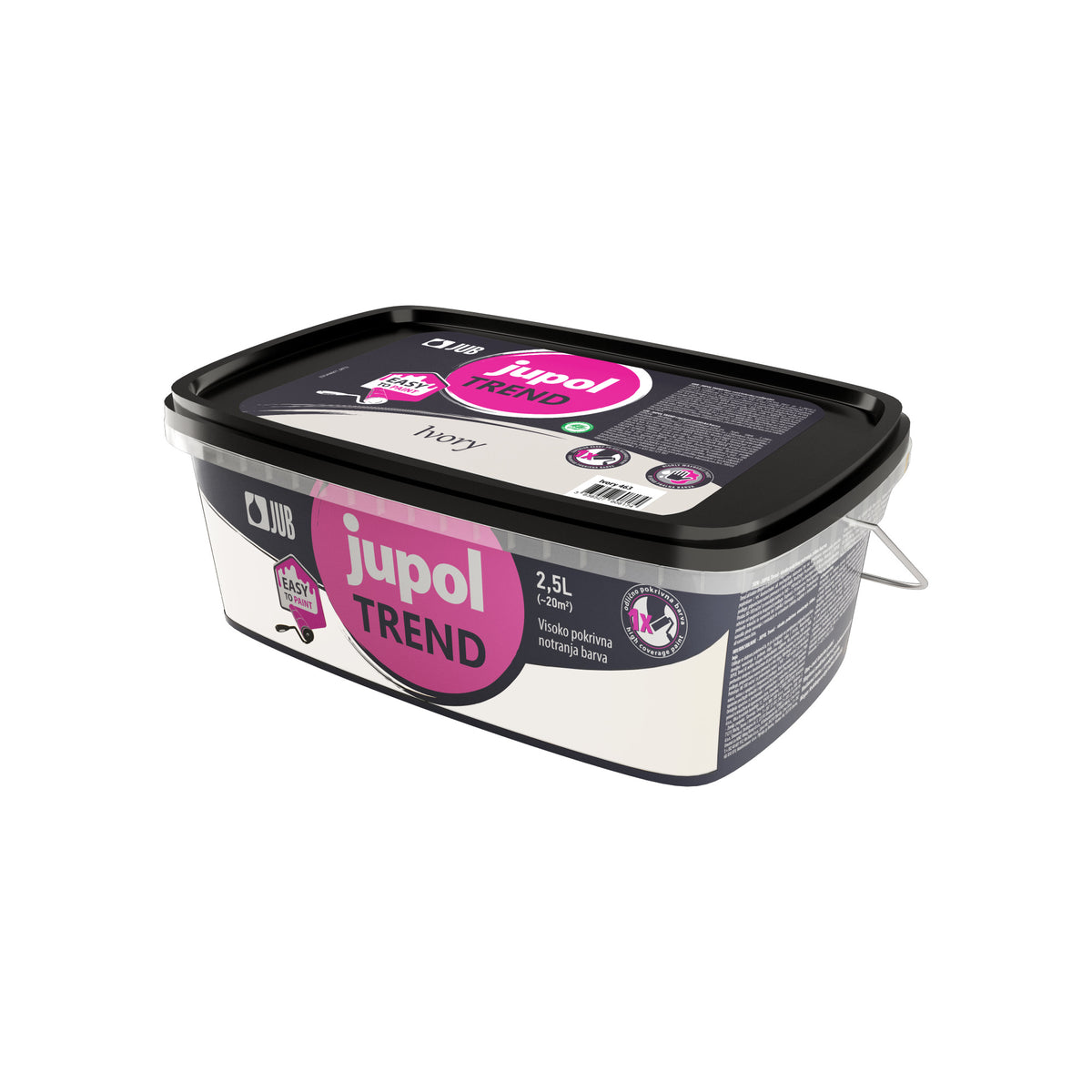 JUB JUPOL Trend vinylová interiérová farba na stenu s vysokou krycou schopnosťou 463 - Ivory 2,5 l