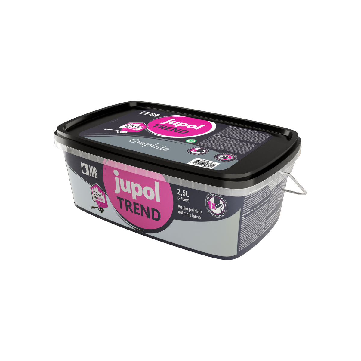 JUB JUPOL Trend vinylová interiérová farba na stenu s vysokou krycou schopnosťou 470 - Smoke 2,5 l