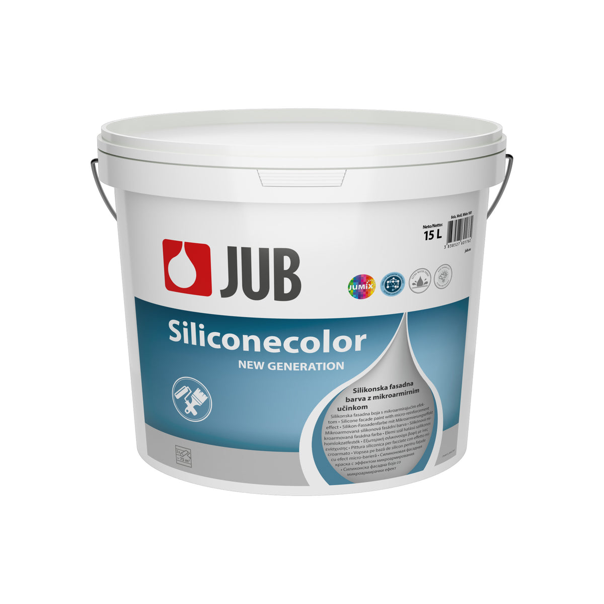 JUB SILICONECOLOR silikónová mikroarmovaná fasádna farba 15 l
