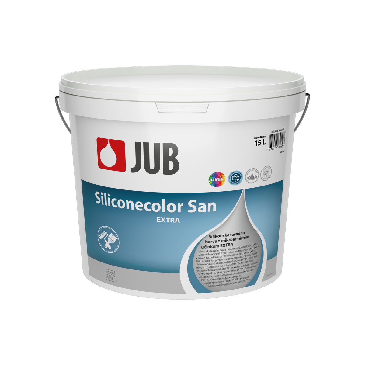 JUB SILICONECOLOR San extra mikroarmovaná silikónová fasádna farba 15 l