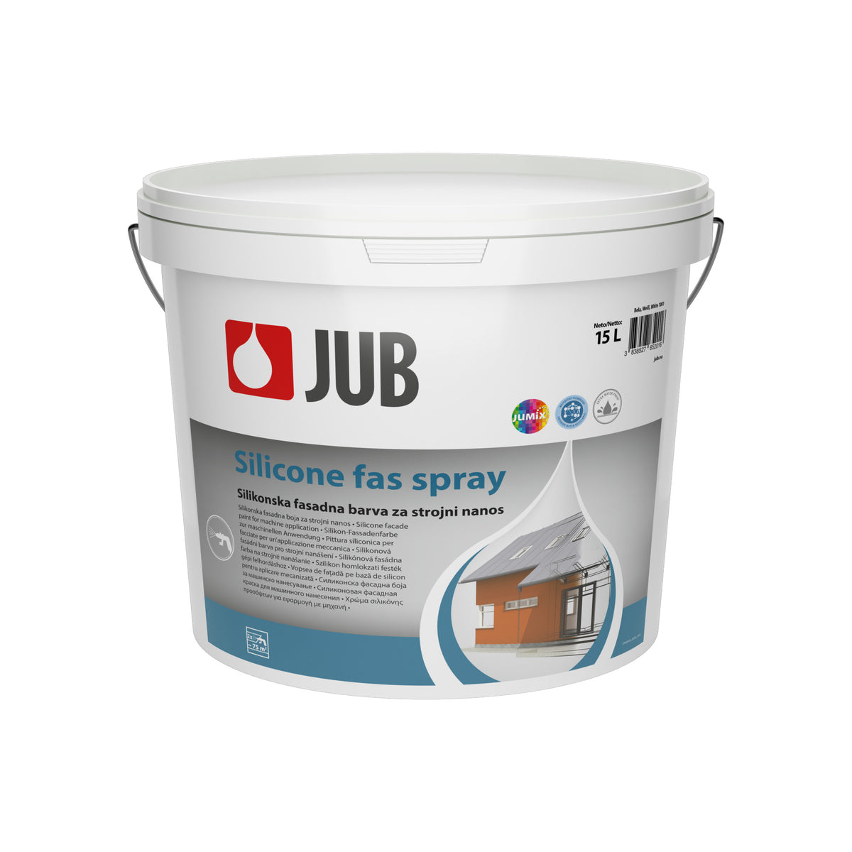 JUB Silicone fas spray silikónová fasádna farba na strojné nanášanie 15 l