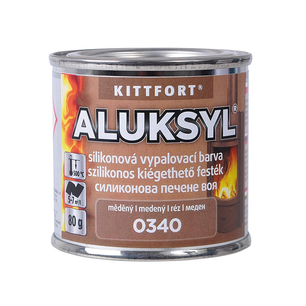 KITTFORT ALUKSYL Vypaľovacia silikónová farba 80 g - 0340 - Medená