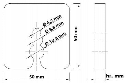 KLIMAS Wkret-met Dištančné podložky 50x50mm - PVC