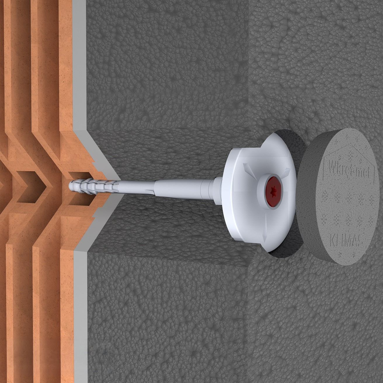 KLIMAS Wkret-met EDKSG polystyrénová zátka šedá pre hmoždinky ECO-DRIVE a DRIVE Ø62 mm
