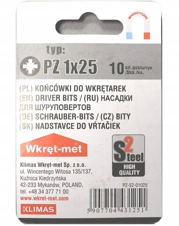 KLIMAS Wkret-met magnetický krížový bit PZ-1