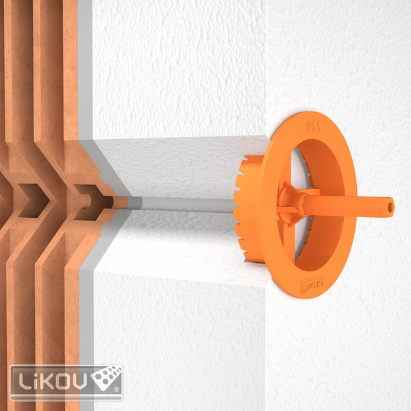 LIKOV Frézka pre zápustnú montáž tanierových hmoždiniek plastová Ø65 mm
