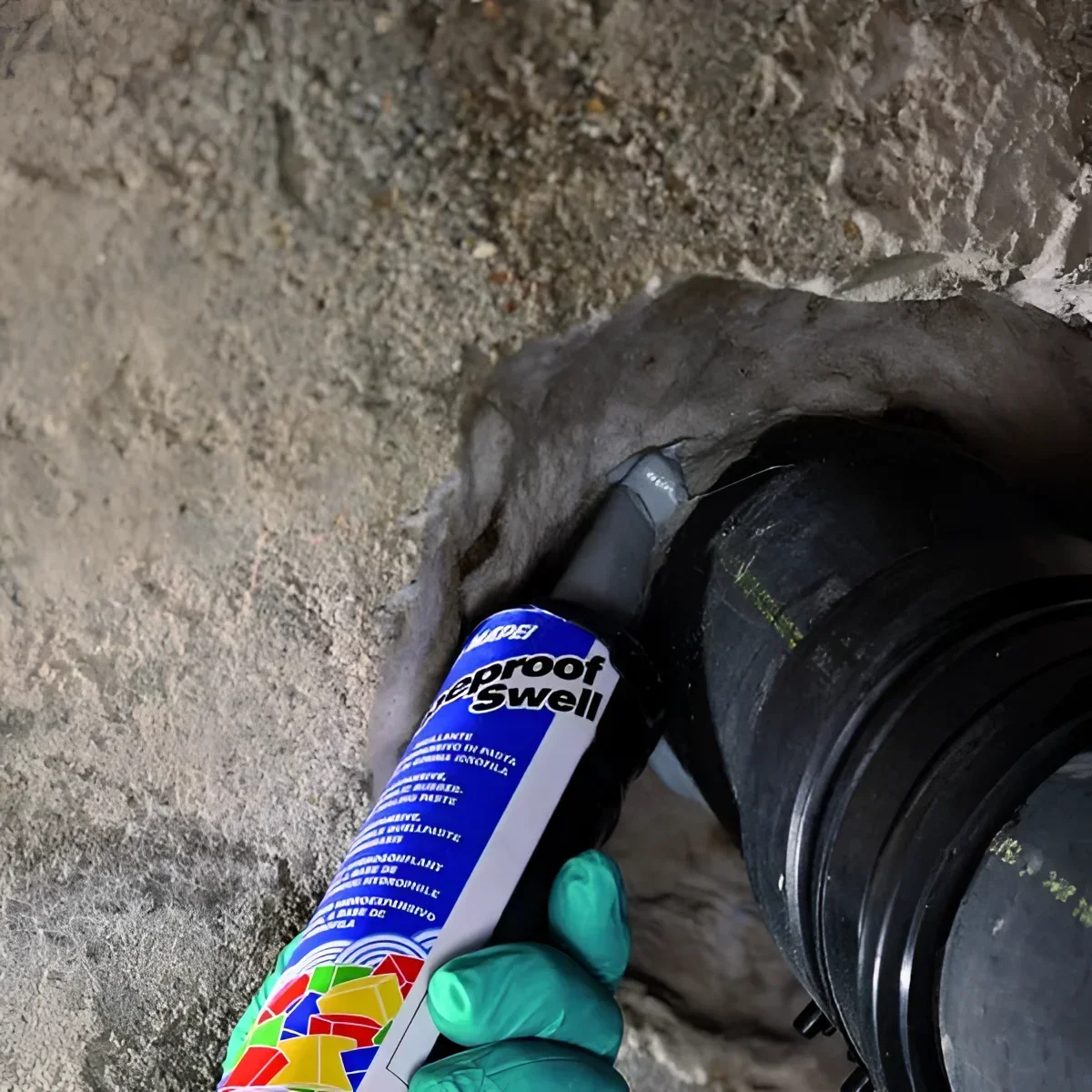 MAPEI Mapeproof Swell hydroexpanzívna pasta proti prienikom vody aplikácia