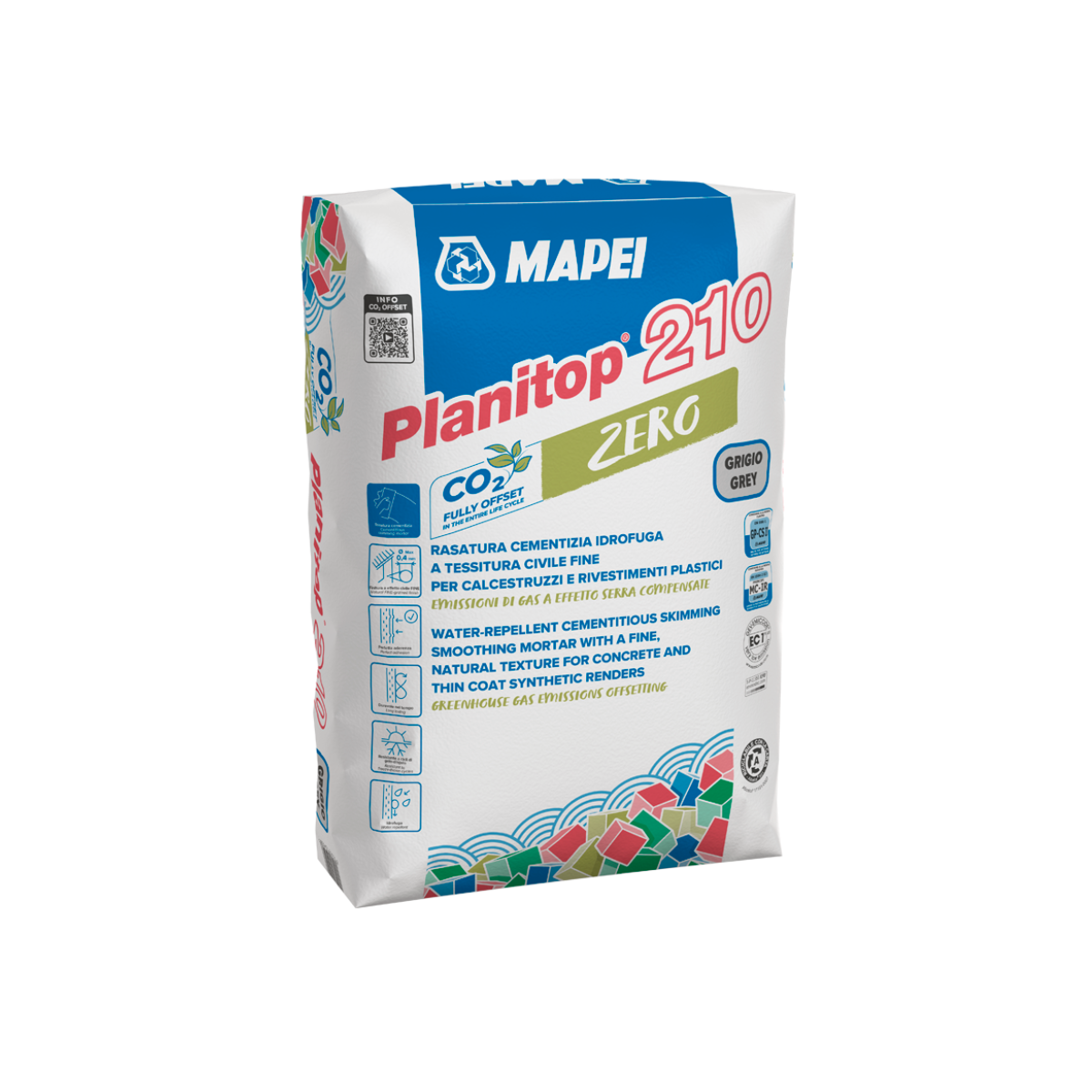 MAPEI Planitop 210 Zero jemnozrnná vyhladzovacia cementová malta šedá 25 kg