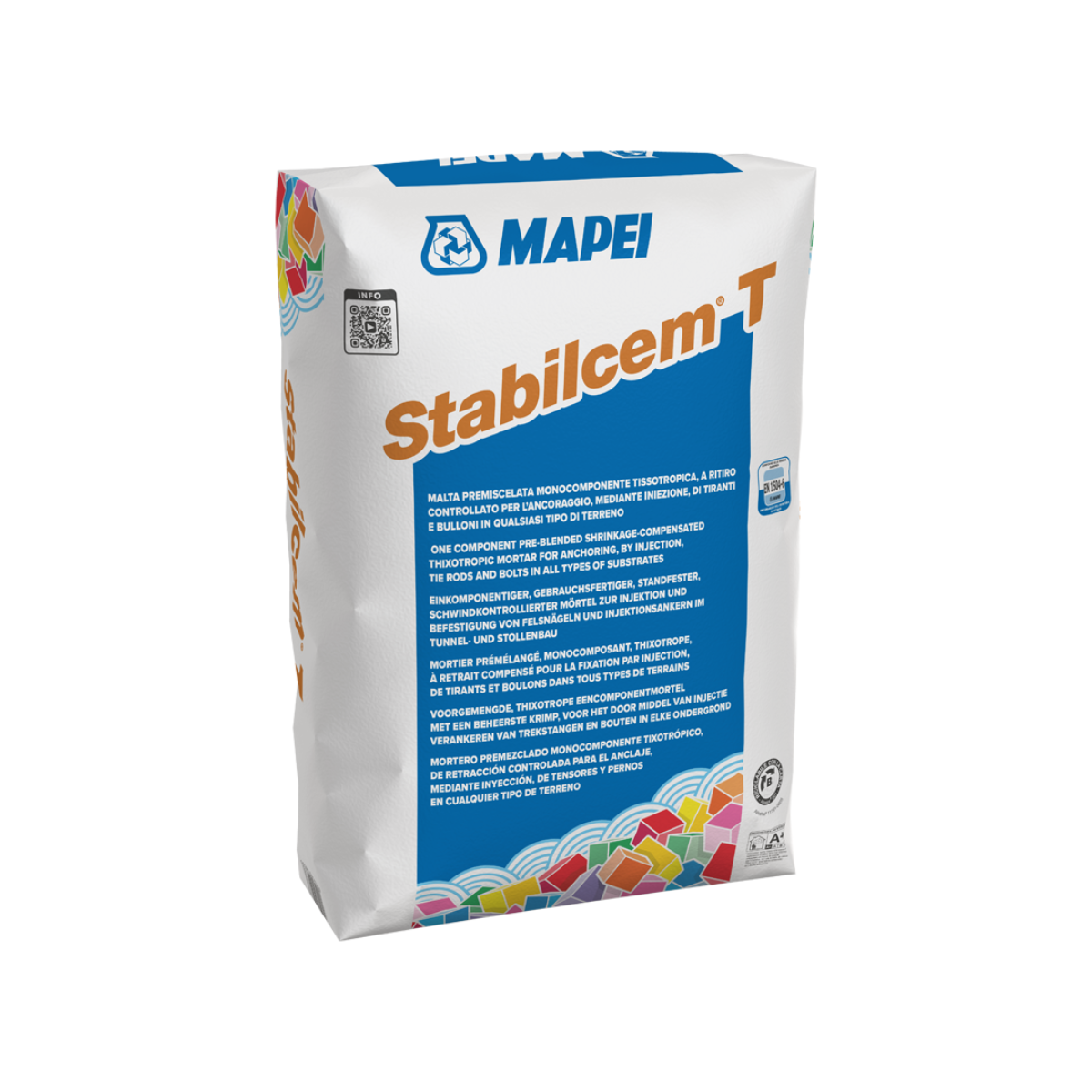 MAPEI Stabilcem T injektážna cementová malta na kotvenie závitových tyčí a tiahel 25 kg