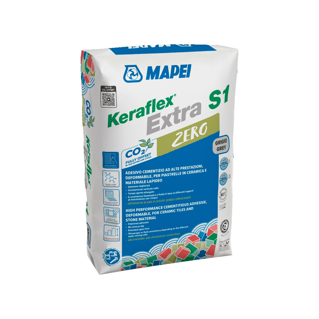 MAPEI Keraflex Extra S1 Zero tenkovrstvé cementové lepidlo na dlažbu a obklad 25 kg