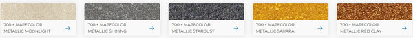 MAPEI Mapecolor Metallic metalický pigment do epoxidovej škárovacej malty farebné odtiene