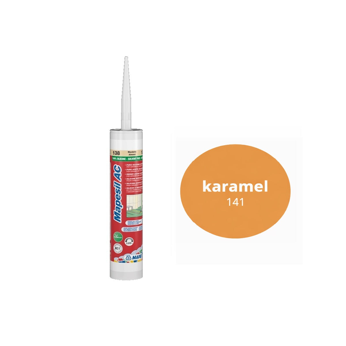 MAPEI Mapesil AC silikónový tesniaci tmel na dilatačné škáry 141 karamel