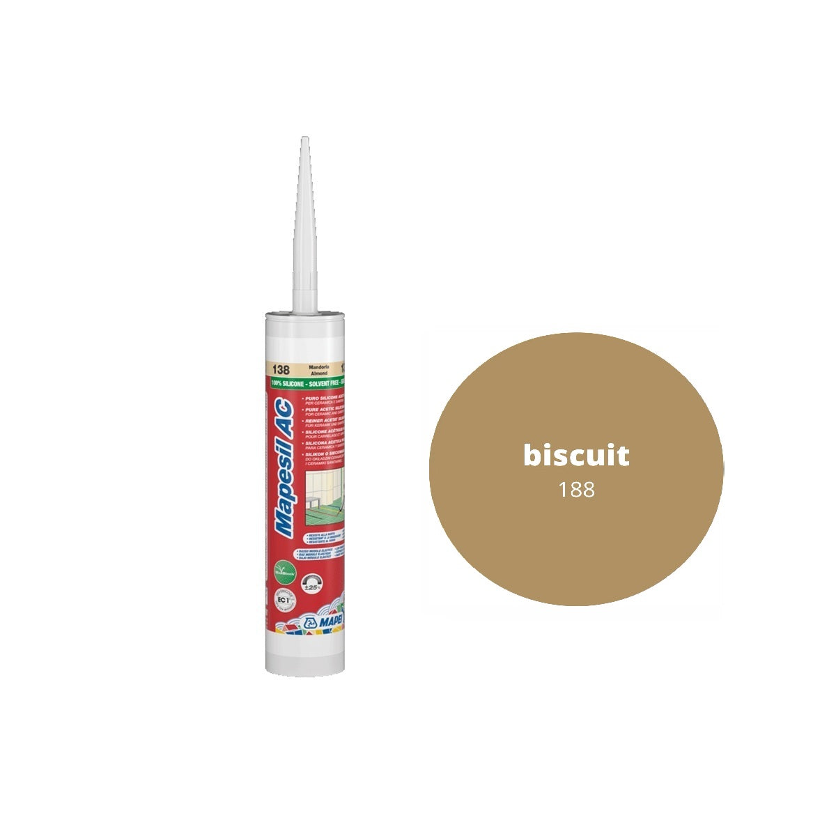 MAPEI Mapesil AC silikónový tesniaci tmel na dilatačné škáry 188 biscuit