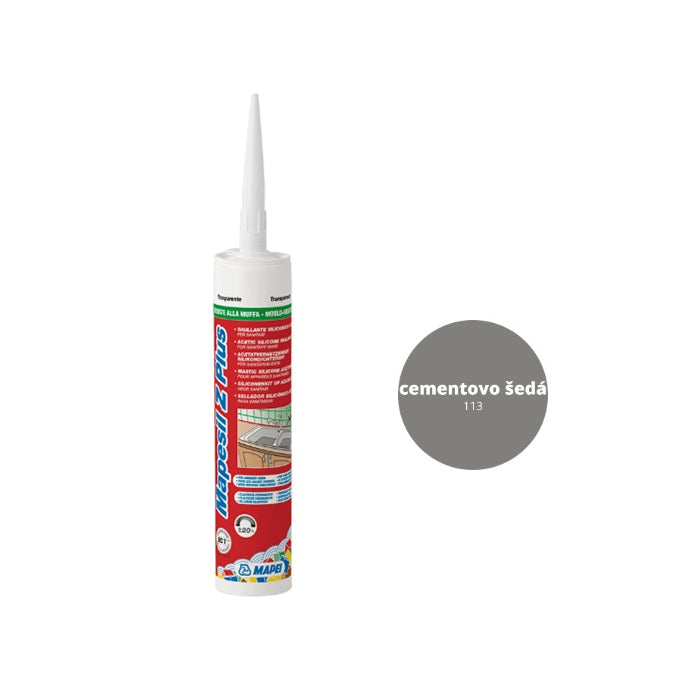 MAPEI Mapesil Z Plus silikónový tesniaci tmel na sanitu cementovo šedá 113