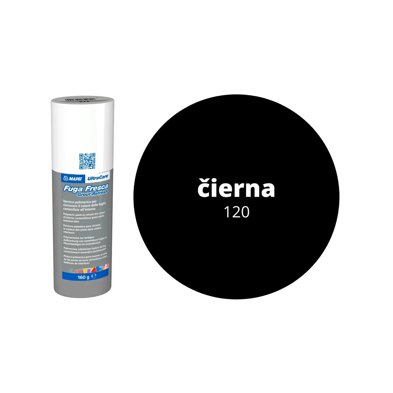 MAPEI UltraCare Fuga Fresca náterová farba na obnovenie škár pre obklady a dlažby 114 antracit