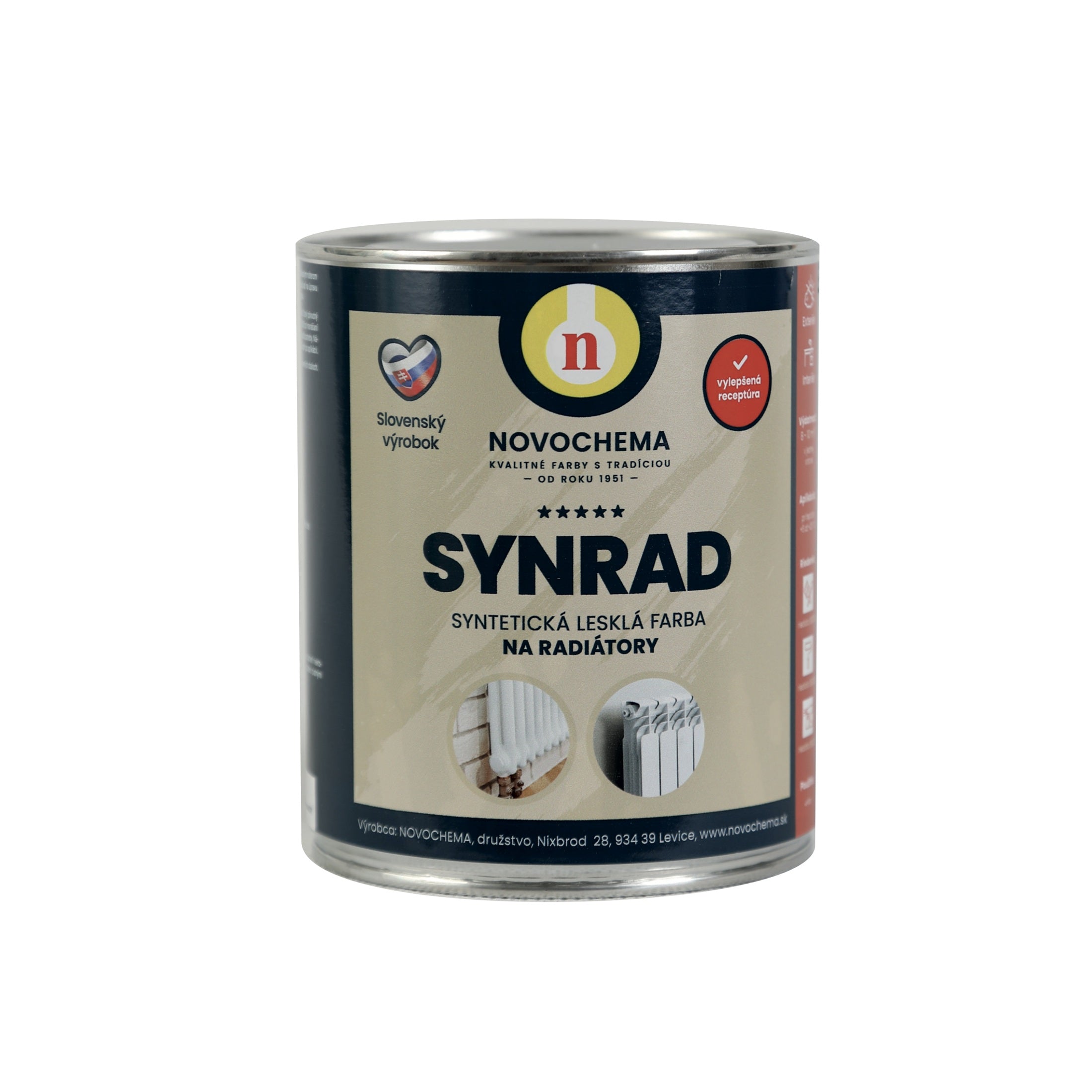 NOVOCHEMA SYNRAD lesklá syntetická farba na radiátory