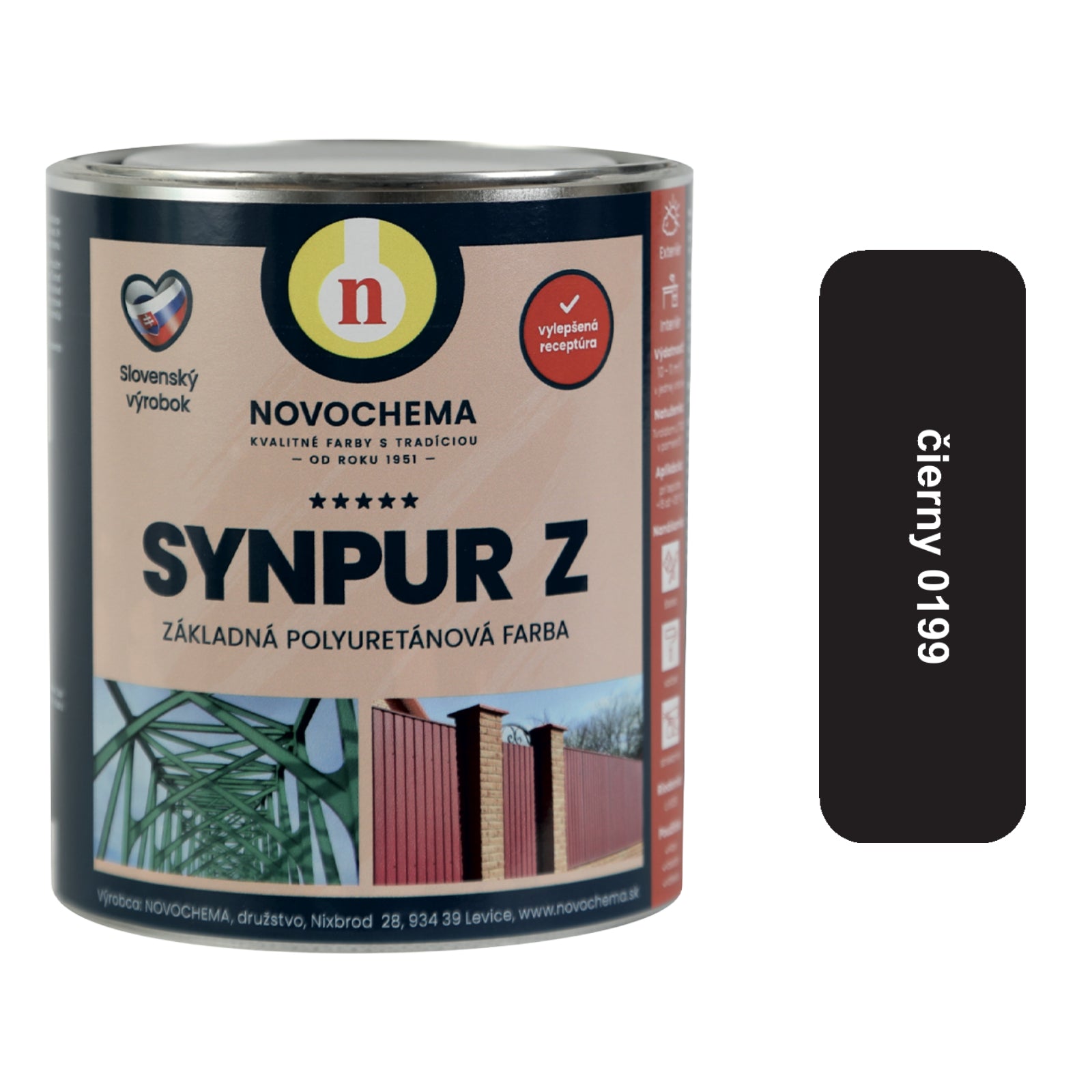 NOVOCHEMA SYNPUR Z polyuretánový dvojzložkový základný náter - 0110 Sivá