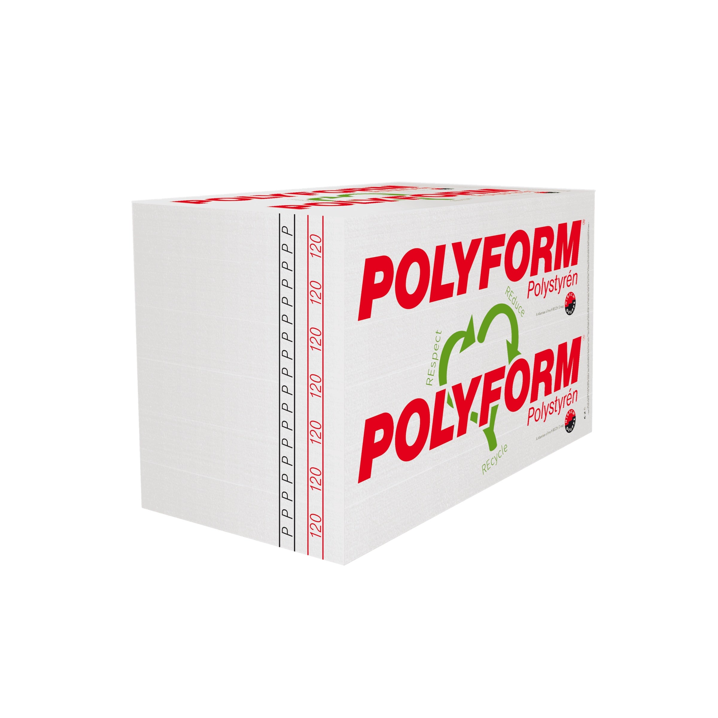 POLYFORM EPS 100 strešný a  podlahový polystyrén biely 1000x500mm (balenie)